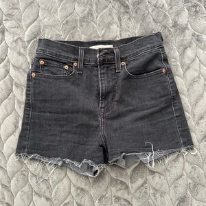 Levi Black Denim Women Shorts